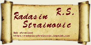 Radašin Strainović vizit kartica